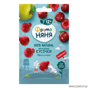 Продукт "ФрутоНяня" 15гр*40 Фруктовые кусочки яблоко-вишня пакет