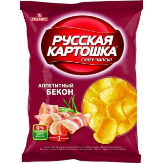 Чипсы Русская картошка  50г*24 Бекон Чипсы Русская картошка  50г*24 Бекон