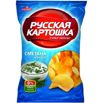 Чипсы Русская картошка  50г*24 Сметана и укроп Чипсы Русская картошка  50г*24 Сметана и укроп