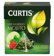 Curtis Чай Strawberry Mojito зел. 20пирам*12 короб Клубничный Мохито/25766/