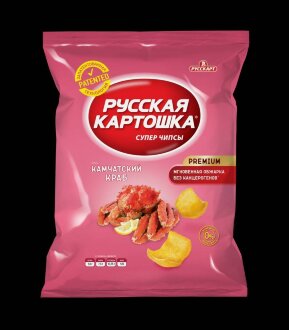 Чипсы Русская картошка  80г*16 Камч. краб Чипсы Русская картошка  80г*16 Камч. краб