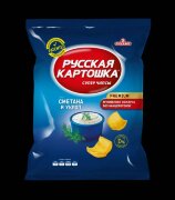 Чипсы Русская картошка  80г*16 Сметана и укроп