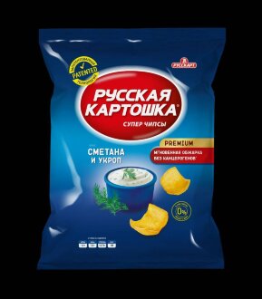 Чипсы Русская картошка  80г*16 Сметана и укроп Чипсы Русская картошка  80г*16 Сметана и укроп