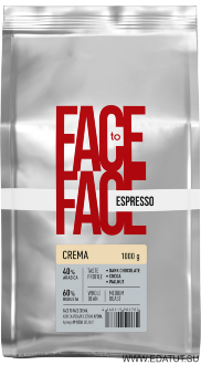 Кофе Face to Face &quot;CREMA&quot;в зернах 1000гр м/у*4шт /26589/ Кофе Face to Face "CREMA"в зернах 1000гр м/у*4шт /26589/