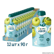 Пюре "ФрутоНяня" 90гр*12 Яблоко дой пак