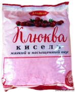 Кисель "Аливико" 400гр*12 сухой со вкусом клюквы (цветной пакт)