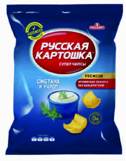Акция -30% Чипсы Русская картошка  140г*9 Сметана и укроп Акция -30% Чипсы Русская картошка  140г*9 Сметана и укроп