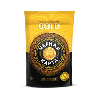 Кофе Черная карта Gold 75гр*12 м/у Кофе Черная карта Gold 75гр*12 м/у