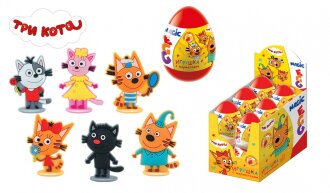 КФТ MAGIC EGG ТРИ КОТА Мармелад в пласт.яйце с игрушкой 10гр*6*12 /47246/ MAGIC EGG ТРИ КОТА Мармелад в пласт.яйце с игрушкой 10гр*6*12 /47246/
