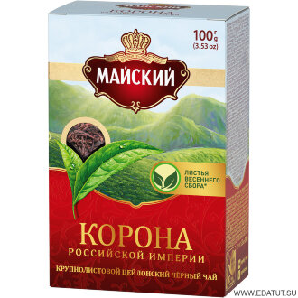 Майский Чай &quot;Корона Рос. Империи&quot; чёрн.100гр*16 короб /27504/ Майский Чай "Корона Рос. Империи" чёрн.100гр*16 короб /27504/