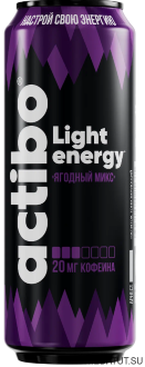 Напиток б/а ACTIBO LIGHT ENERGY  со вкусом &quot;Ягодный микс&quot; 0,45л*12 ж/б Напиток б/а ACTIBO LIGHT ENERGY  со вкусом "Ягодный микс" 0,45л*12 ж/б