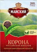 Майский Чай "Корона Рос. Империи" чёрн.200гр*12 НОВЫЙ ЯЩИК /27501/