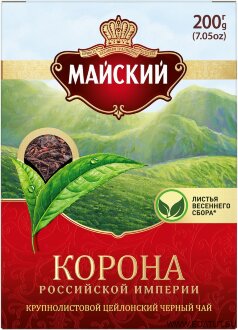 Майский Чай &quot;Корона Рос. Империи&quot; чёрн.200гр*12 НОВЫЙ ЯЩИК /27501/ Майский Чай "Корона Рос. Империи" чёрн.200гр*12 НОВЫЙ ЯЩИК /27501/