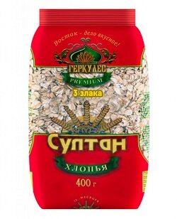 Хлопья &quot;СУЛТАН&quot;  3 злака  400гр*12 Хлопья "СУЛТАН"  3 злака  400гр*12