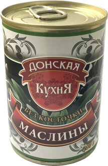 Маслины б/к &quot;Донская кухня&quot; 280 гр*12 ж/б/1022/ Маслины б/к "Донская кухня" 280 гр*12 ж/б