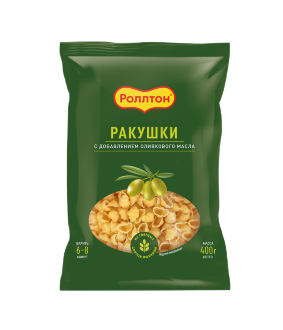 Макароны гр  А&quot;Роллтон&quot; Ракушки С ОЛИВКОВЫМ МАСЛОМ  400гр*14 пак. Макароны гр  А"Роллтон" Ракушки С ОЛИВКОВЫМ МАСЛОМ  400гр*14 пак.