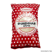 Крупа "Аливико" 600гр*12  Ячневая  НОВЫЙ дизайн ( ЦВЕТ. ПАКЕТ)