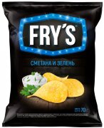 Чипсы FRY'S 70гр*24 Сметана с зеленью