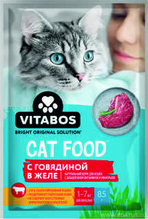 VITABOS корм д/кошек 85гр*30 говядина в желе VITABOS корм д/кошек 85гр*30 говядина в желе
