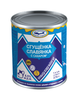 Сгущенка &quot;Сгущенка Славянка&quot; м.д. жира 8,5% 370гр*15 ж/б /2515/ Сгущенка "Сгущенка Славянка" м.д. жира 8,5% 370гр*15 ж/б /2515/