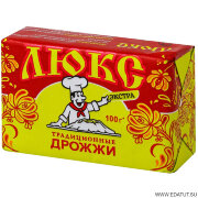 Дрожжи прессованные "Люкс" Экстра 0,1кг*6бл*20шт