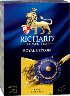 Richard Чай Royal Ceylon чер.индийский 180гр*12 короб/25053/ Richard Чай Royal Ceylon чер.индийский 180гр*12 короб/25053/