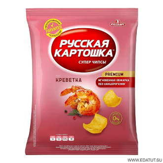 Чипсы Русская картошка  140г*9 Креветка Чипсы Русская картошка  140г*9 Креветка