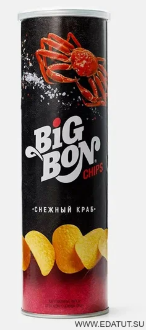 Чипсы Биг Бон из сырого картофеля 130гр*12 Снежный краб ТУБУС Чипсы Биг Бон из сырого картофеля 130гр*12 Снежный краб ТУБУС