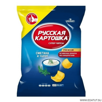 Чипсы Русская картошка  140г*9 Сметана и укроп Чипсы Русская картошка  140г*9 Сметана и укроп